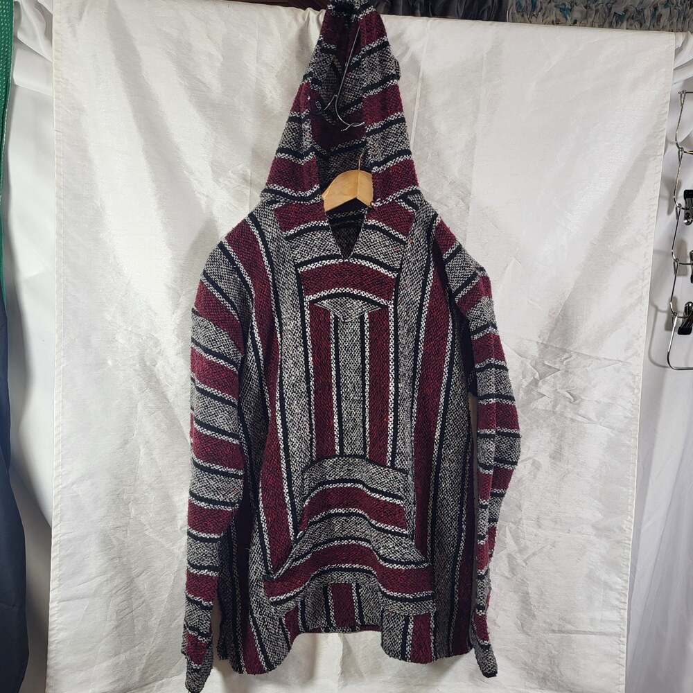 Unbranded Classic Mexican Baja Jerga Pullover Hoodie